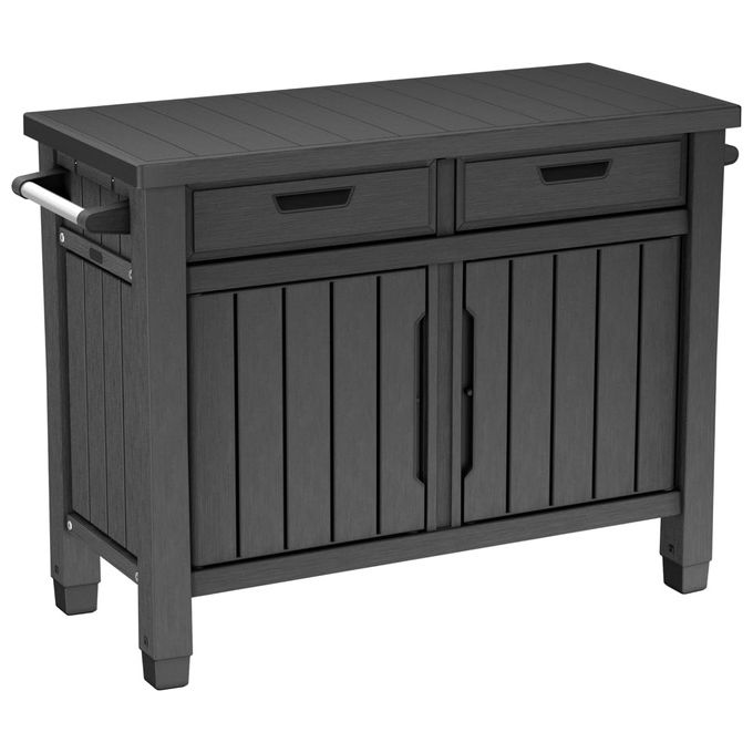 Keter Mobiletto da Esterno Unity XL con Cassetti in Grafite Ecom Pack 134 x 52 x 90 cm