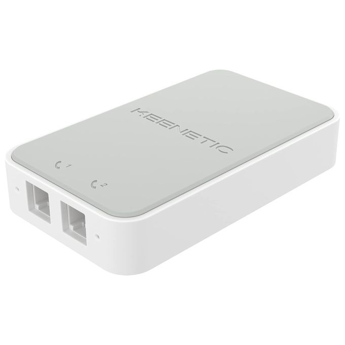Keenetic KN-3110 Linear Adattatore VoIP 2 Porte FXS RJ11 USB Micro PBX SIP 10 Linee colore Bianco Grigio