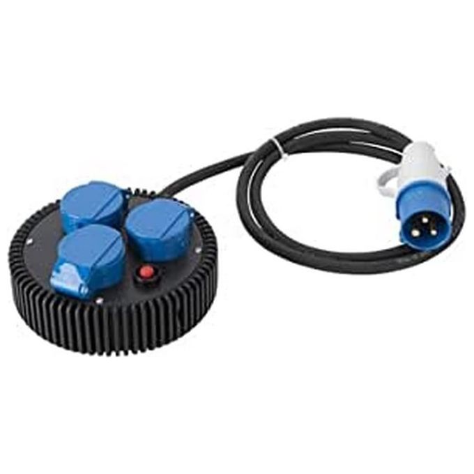 Fanton 42090 HI PRO CEE Multipresa Professionale 3 Prese 2P+T 16A IP44 Cavo 2m colore Nero