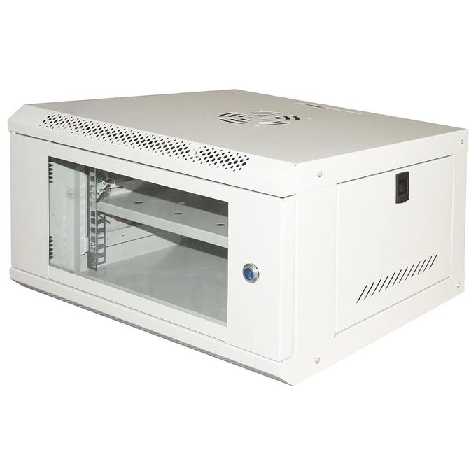 Link LK1906UL Serie Light Armadio Rack 19'' 6U da parete porta vetro temperato ripiano incluso 30 Kg colore Grigio