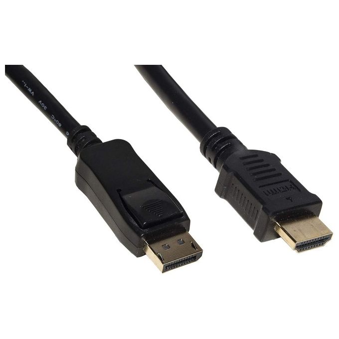 Link cavo displayport 1.2 - hdmi 1.4  4kx2k 30 hz contatti dorati mt 3