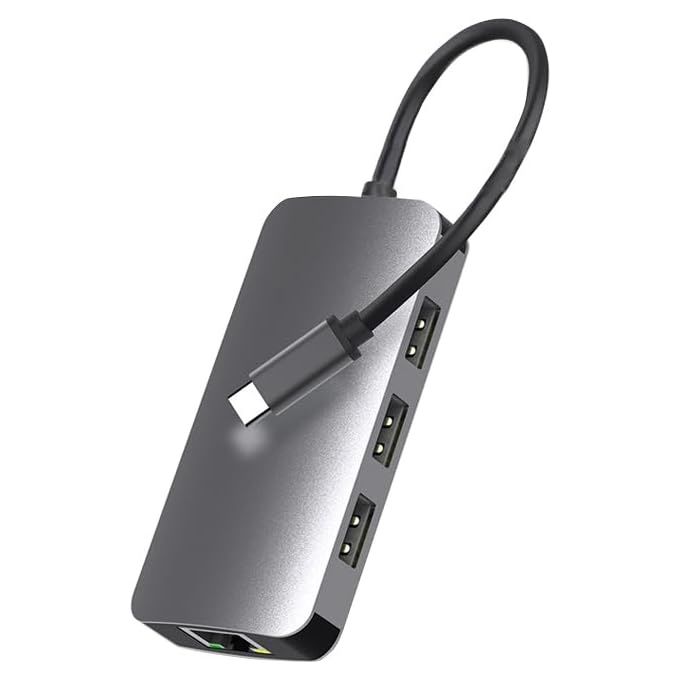 Link LKDOCK5P Docking Station USB-C 6 in 1 HDMI 4K 3 porte USB 3.0 RJ45 Gigabit Power Delivery 100W colore Grigio grafite