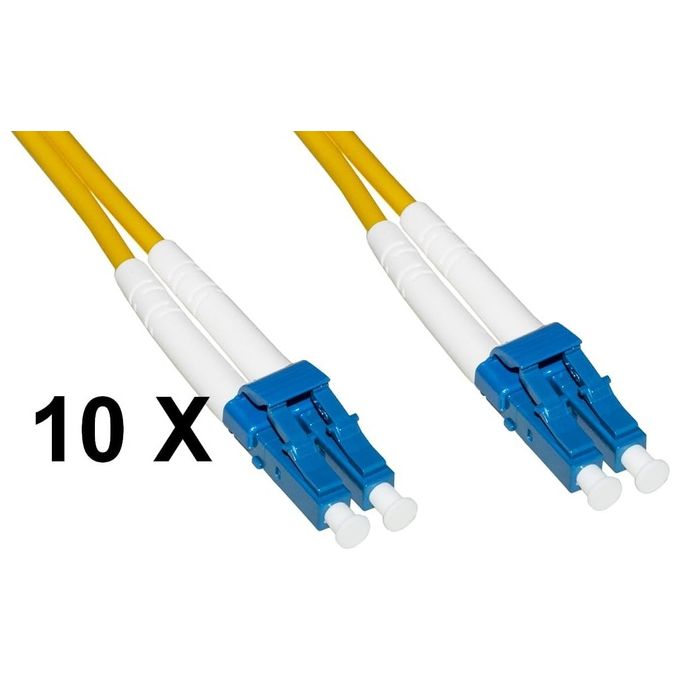 LINK 8028400098733 LKLCLC903E Cavo Fibra Ottica LC LC Singlemode OS2 9 125 Duplex 3 Metri Guaina 2 mm colore Giallo