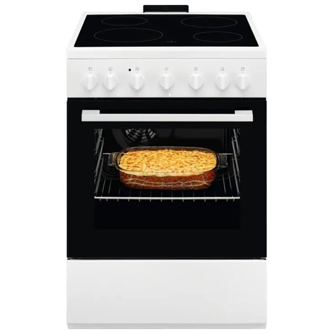 Electrolux LKR620066W Cucina Elettrica Libera Installazione Piano Vetroceramica 4 Zone Forno 57 L Classe A (60x60x86 cm) colore Bianco