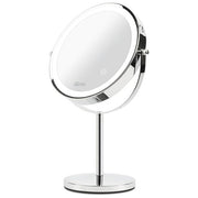 Girmi BE0200 BE02 Specchio per trucco con luce LED 1x 3x illuminazione a 3 colori rotazione 360° touchscreen USB ricaricabile colore Bianco