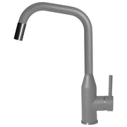 Elleci Dora Plus MGKDRP48 Miscelatore da cucina Mono Splitcomando da incasso Granitek canna girevole con doccetta estraibile 38 cm Grigio Cemento