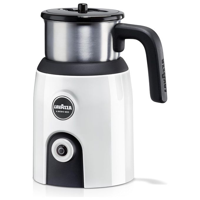 Lavazza Montalatte Milk Up Potenza 500 W con Pulsante Multifunzione Colore Bianco per Montare Latte e Preparare Bevande Calde