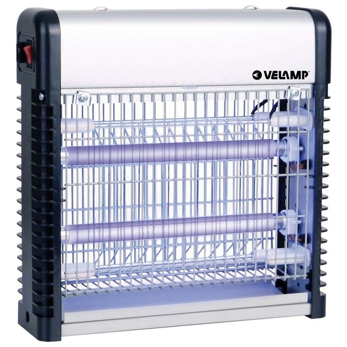 VELAMP MK312 Zanzariera Elettrica 2x6W Tubi UV Antizanzare per Ambienti fino a 30 m² colore Bianco