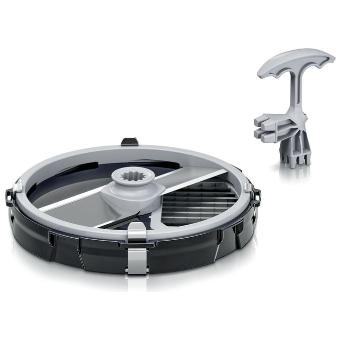 Bosch MUZS68CC Tagliacubetti per Robot da Cucina Serie 6 e Serie 8 Acciaio Inossidabile e Plastica colore Nero Grigio