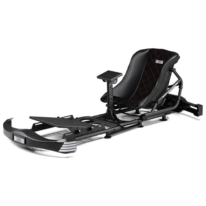 Next Level Racing NLR-S034 Go Kart Plus Cockpit Simulatore di Guida regolabile 130 Kg compatibile Thrustmaster Logitech Fanatec Moza colore Nero