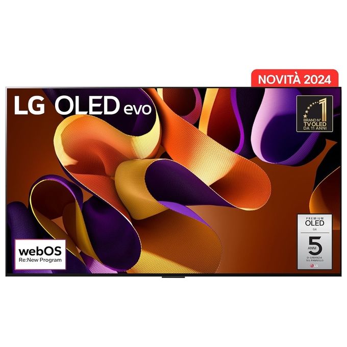 LG OLED77G45LW Serie G4 Smart TV 77'' 4K OLED evo Dolby Vision 4 HDMI 2.1 120Hz webOS 24 colore Argento