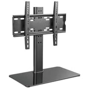 Jolly Line PRO2347 Supporto TV da Tavolo Universale 23'' 47'' VESA 400x300 40 Kg Altezza Regolabile Base in Vetro Temperato colore Nero