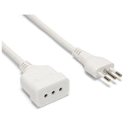 Velamp PROLIT10A-5 Prolunga Elettrica 5 metri Spina e Presa Bivalente 10A 16A Certificazione IMQ colore Bianco