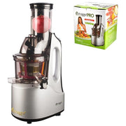 SIQUR SALUTE 67980 Estraggo PRO Estrattore a Freddo Frutta e Verdura 240W 60 Giri-Min BPA-Free Acciaio Temprato colore Argento