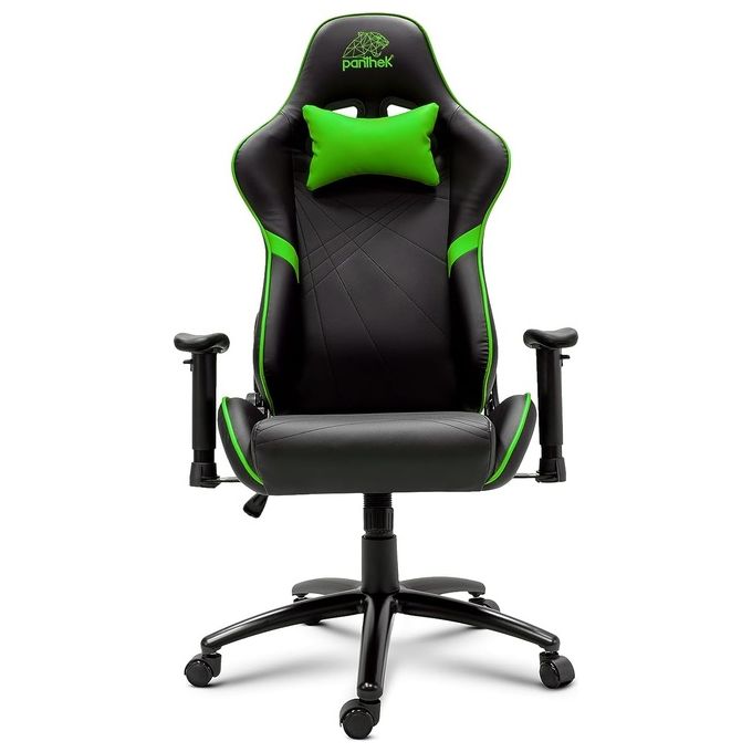 Panthek PT-GA-AC-13 Starlight Sedia Gaming Ergonomica Reclinabile fino a 180° con Braccioli 2D e Cuscino Poggiatesta colore Verde