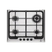 Electrolux PX640UOV Rex Piano cottura a Gas 60 cm 4 fuochi con Bruciatore Tripla Corona colore Nero Acciaio inossidabile