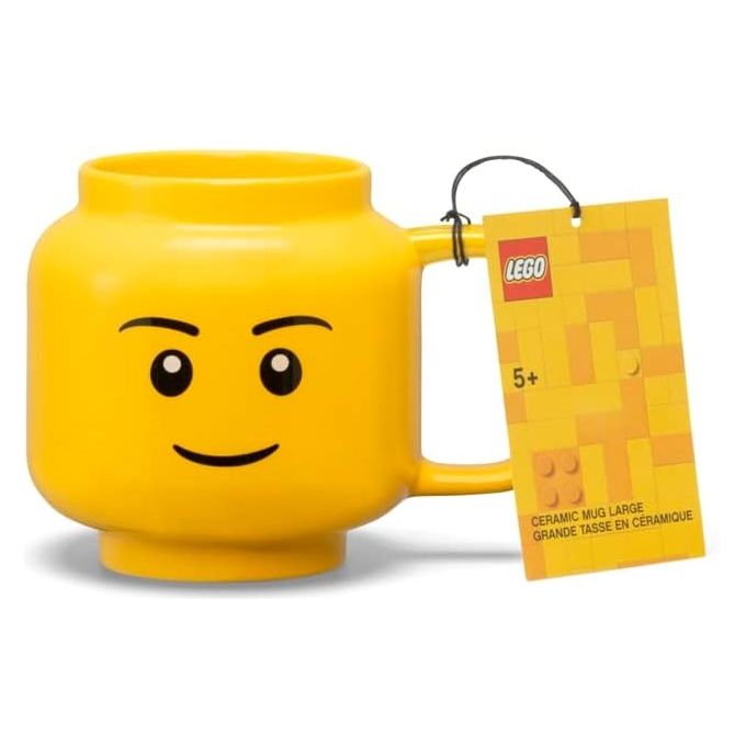 Room Copenhagen 41460800 LEGO Tazza in Ceramica Testa Boy Large 530 ml colore Giallo