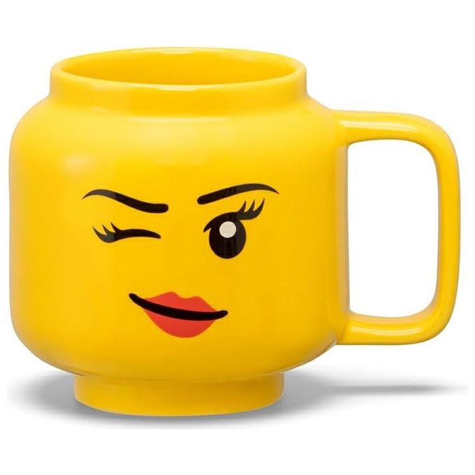 Room Copenhagen 41460803 Tazza in Ceramica LEGO Testa Minifigura Winky 530 ml colore Giallo