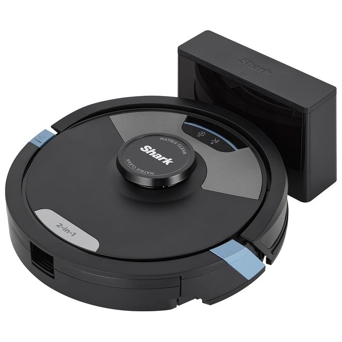 Shark RV2620WDEU Matrix Plus Robot aspirapolvere e lavapavimenti 2 in 1 Navigazione LiDAR autonomia 110 min Wi-Fi app SharkClean colore Nero Blu Argento
