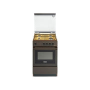 De Longhi SGK 554 GN N Linea Smart Cucina a Gas Libera Installazione Forno a Gas 4 Fuochi Classe energetica Coperchio in Cristallo 50 cm Coppertone