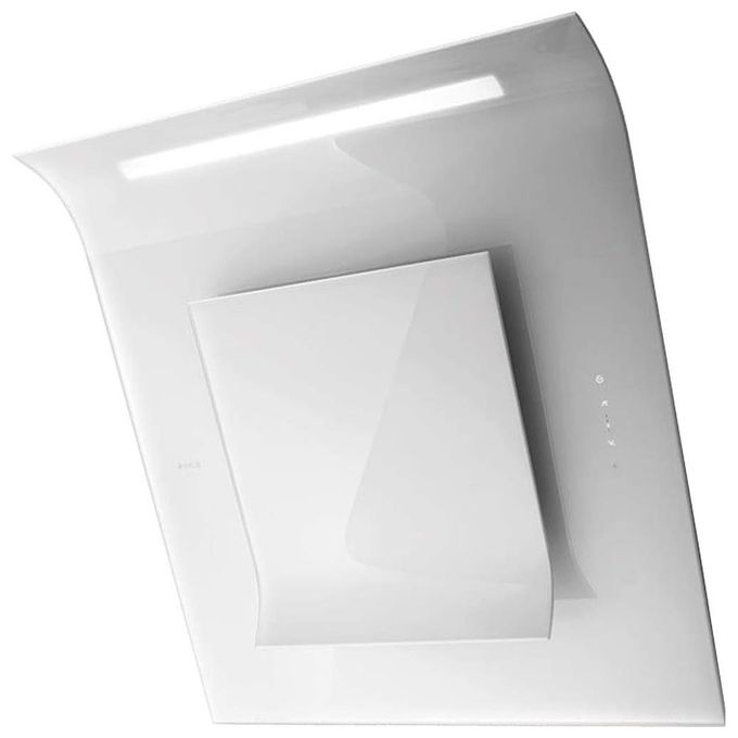 Elica PRF0010418B SINFONIA WH-F-80 - Cappa a parete filtrante 80 cm, 755 m³-h, Classe B, 70 dB, Controllo touch, 4 velocita' (3 + intensiva), Filtro antigrasso in alluminio multilayer, Illuminazione neon 2x14 W, Vetro Bianco