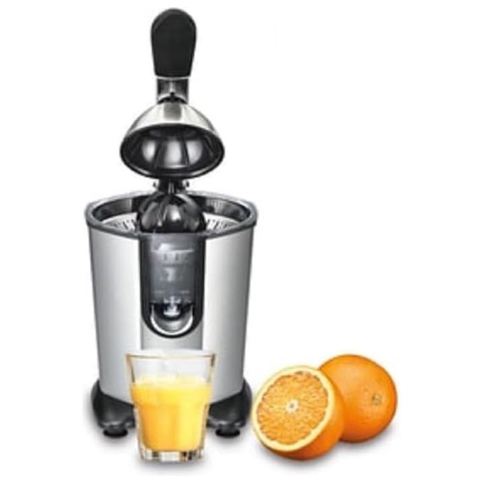 Solis 921.74 Spremiagrumi Elettrico 160 W Acciaio Inox con Avvio Automatico e Beccuccio Antigoccia colore Nero Acciaio Inox