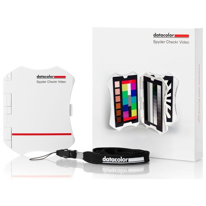 Datacolor SCV310 Spyder Checkr Video Carta Colori per Calibrazione Video con 5 Schede Intercambiabili Finitura Lucida colore Nero