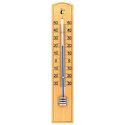 Velamp THERM30 Termometro Analogico Interno Esterno Legno di Faggio 20cm scala -30°C +50°C colore Naturale