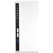Qnap TS-233 NAS Tower ARM Cortex-A55 Quad-Core 2 GHz 2 GB RAM SATA HDD SSD QTS 5.0 colore Bianco