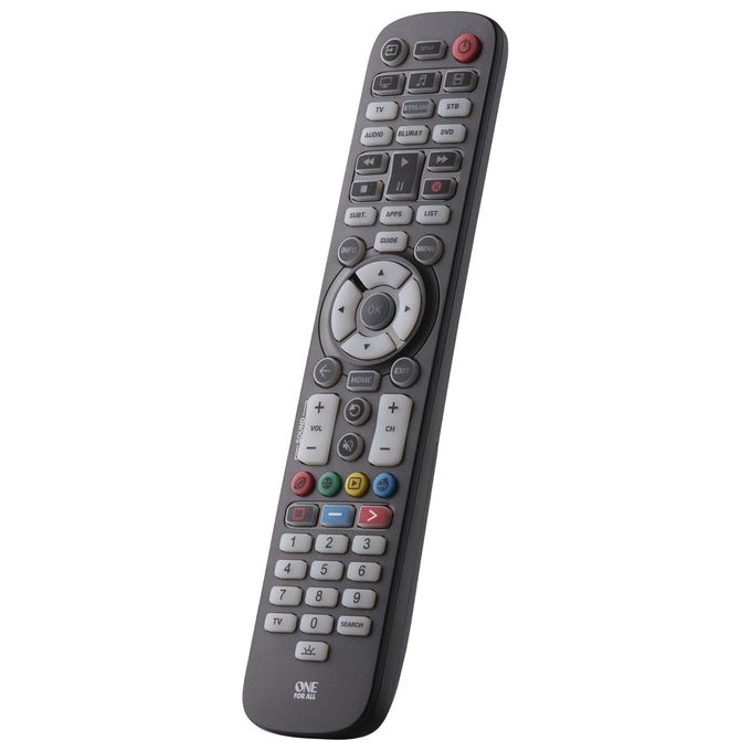 One For All URC3661 Essential 6 Telecomando Universale 6 Dispositivi Retroilluminato SteriTouch colore Nero