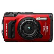OM SYSTEM V110030RU000 Tough TG-7 Fotocamera Compatta Rugged 12MP f-2.0 Zoom 4x Video 4K Impermeabile 15m GPS Wi-Fi colore Rosso