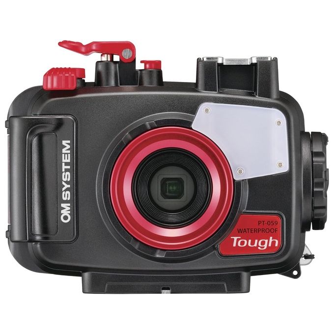 OM SYSTEM V6560470W000 PT-059 Custodia Subacquea per Olympus Tough TG-6 e OM SYSTEM TG-7 Impermeabile fino a 45 Metri Vetro Multi-rivestito Controlli Completi colore Nero
