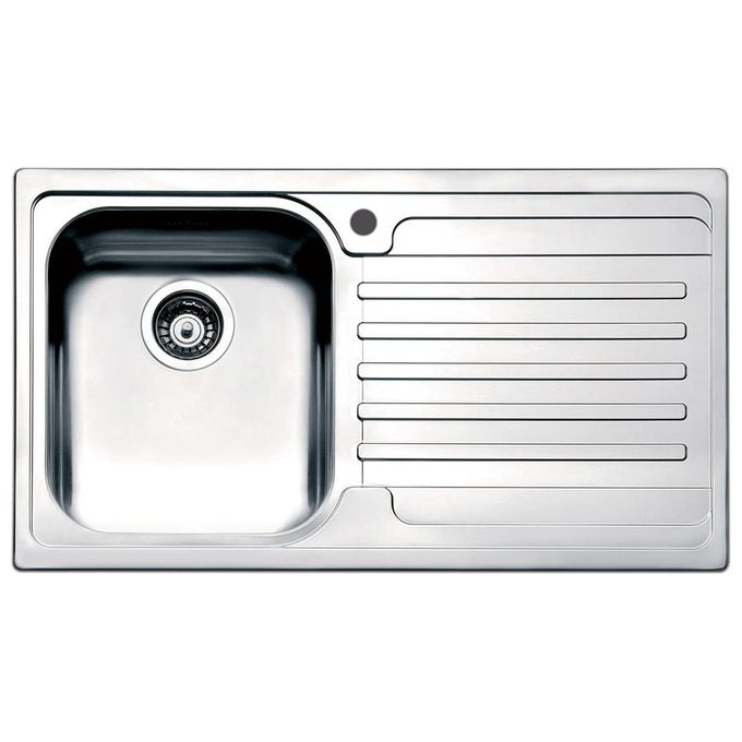 Apell VE861IRBC Serie Venezia Lavello Acciaio Spazzolato da Incasso Gocciolatoio a Destra 1 vasca 86x50cm