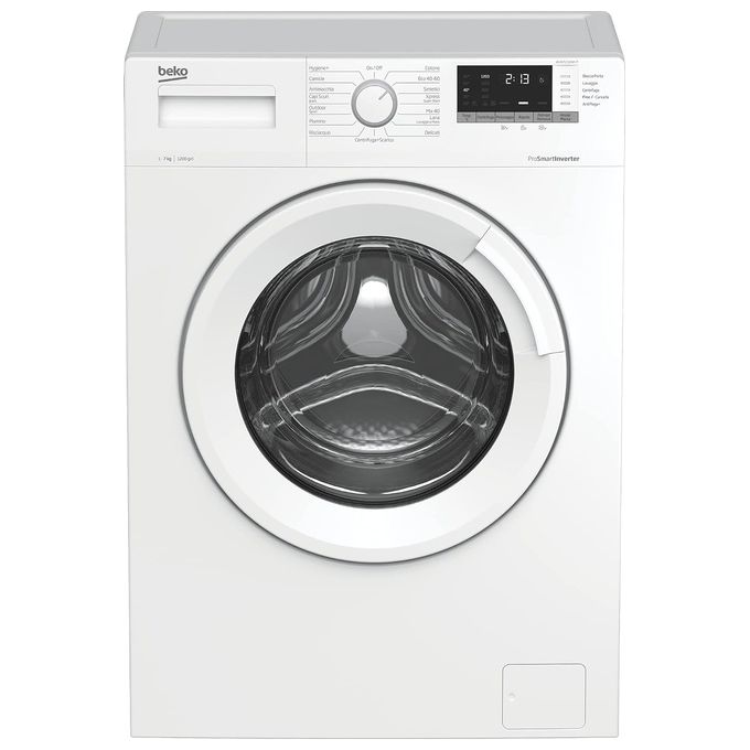 BEKO WUX71232WI-IT Lavatrice Carica Frontale StainExpert AntiCrease GentleCare OptiSense Classe energetica D (A+++-10%) Capacita' di carico 7 Kg Centrifuga 1200 giri Motore ProSmart Inverter