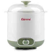 GIRMI Yogurtiera Elettrica YG02 1,5 Litri 20W Colore Bianco Verde per Preparare Yogurt Fresco in Casa