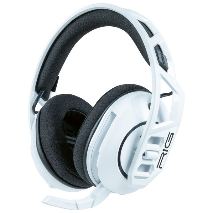 Nacon CUFFIE RIG 600 PRO HS Bianco Cuffie gaming wireless over-ear con doppia connettivita' 2.4 GHz e Bluetooth 5.1 driver 40 mm microfono flip-to-mute autonomia fino a 18 ore colore Bianco