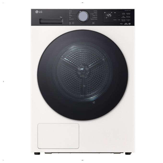 LG RNX5010TWBC Serie X5 Asciugatrice Pompa di calore 10 Kg Classe C Turbo Dry AI Dry Allergy Care (60x60x85 cm) colore Silver