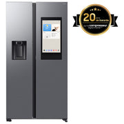 Samsung RS90F66BETEF Series 9 Frigorifero Americano Side by Side 614 L 178 cm Classe E 34 dB No Frost Wi-Fi Family Hub colore Acciaio Inox
