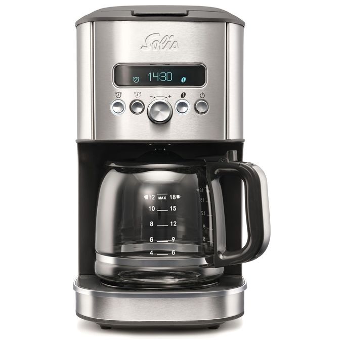 Solis 7611210980902 Aroma Brewer Macchina da caffe' a capsule 1,7 L 1035 W Funzione mantenimento caldo Timer Spegnimento automatico colore Nero Acciaio Trasparente