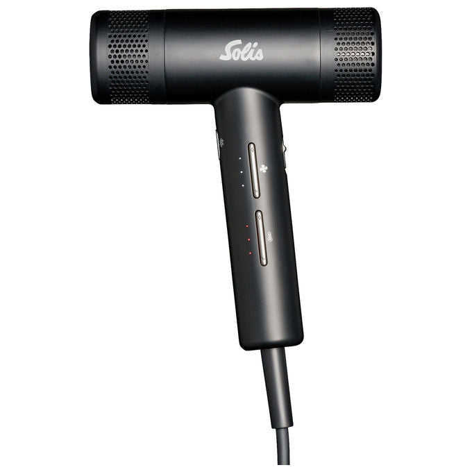 Solis S0328 Hair Perfection Asciugacapelli 1600 W Tecnologia Ionica 3 Velocita' e Temperature colore Nero