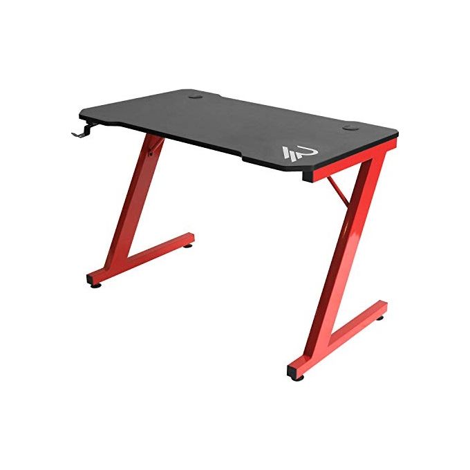 SUBSONIC SA5593 RAIDEN Scrivania da Gaming Ergonomica con Finitura Carbonio 110x60 cm Supporto Fino a 80 Kg con Porta Cuffie e Portabicchieri colore Nero