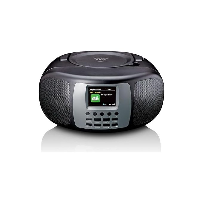 Lenco SCD-860BK Radio Portatile con DAB+ FM Bluetooth Lettore CD Display TFT 2,4'' 2 x 2 W RMS 5 Memorie colore Nero