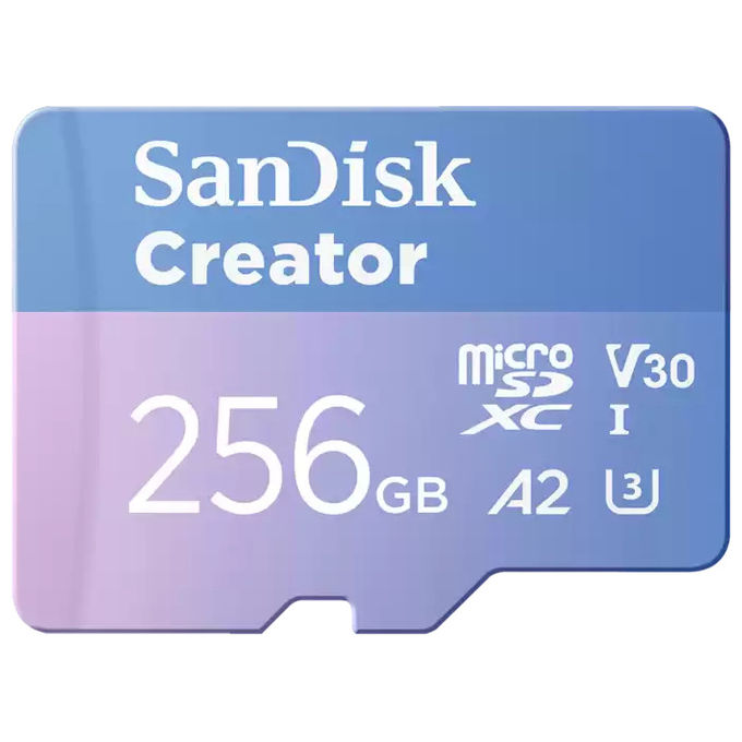 SanDisk SDSQXAV-256G-GN6MS Scheda di memoria microSDXC 512 GB A2 V30 UHS-I U3 190 MB-s colore Nero