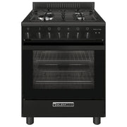 Glem Gas SE SA66TBK Specialista Cucina a Gas Forno Elettrico Ventilato 4 Zone Cottura 67 L 7 Funzioni (85x60x60 cm) colore Nero