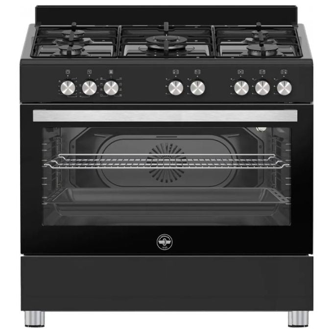 La Germania SE965ENE24 Cucina a Libera Installazione Gas 90 cm 5 Fuochi Forno Elettrico 97 L Classe A Grill Ventilato colore Nero