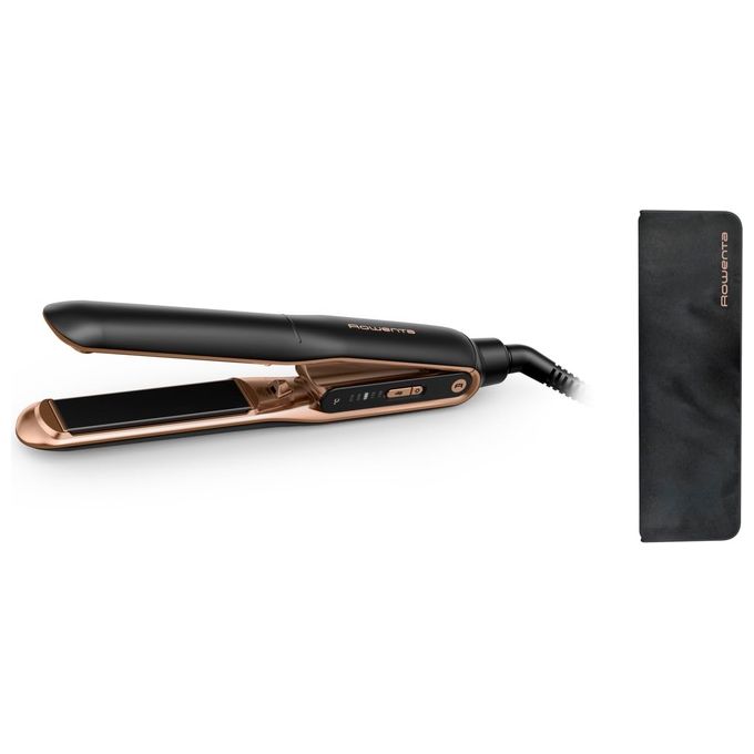 Rowenta SF8120 Ultimate Experience Piastra per Capelli Thermocare Titanio Ionica 5 Temperature 150-210°C colore Nero Rame