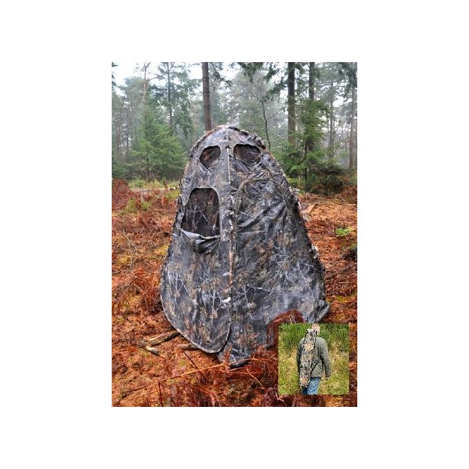 Stealth Gear SGDAH Double Altitude Hide Tenda mimetica in poliestere idrorepellente con struttura pop-up e 8 finestre colore Verde