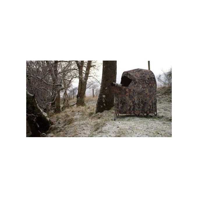 Stealth Gear SGTMCH Two Man Chair Hide Tenda Mimetica con Sedia Integrata per Due Persone in Poliestere 150D Impermeabile con Vista 360° e Zaino per Trasporto colore Verde