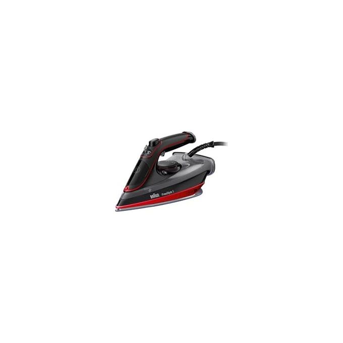 Braun SI5057RD FreeStyle 5 Ferro da stiro a vapore 2700W piastra SuperCeramic FreeGlide 3D 300 ml 50 g-min colore Nero Rosso
