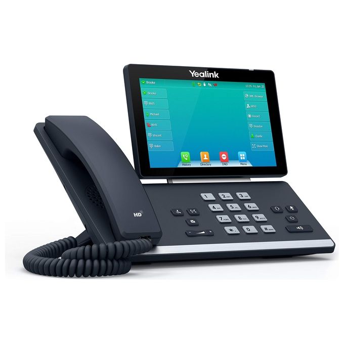 Yealink 1301089 SIP-T57W Telefono IP Display Touch 7'' Risoluzione 800x480 Pixel Wi-Fi Dual-Band Bluetooth 5.0 16 Linee SIP colore Grigio